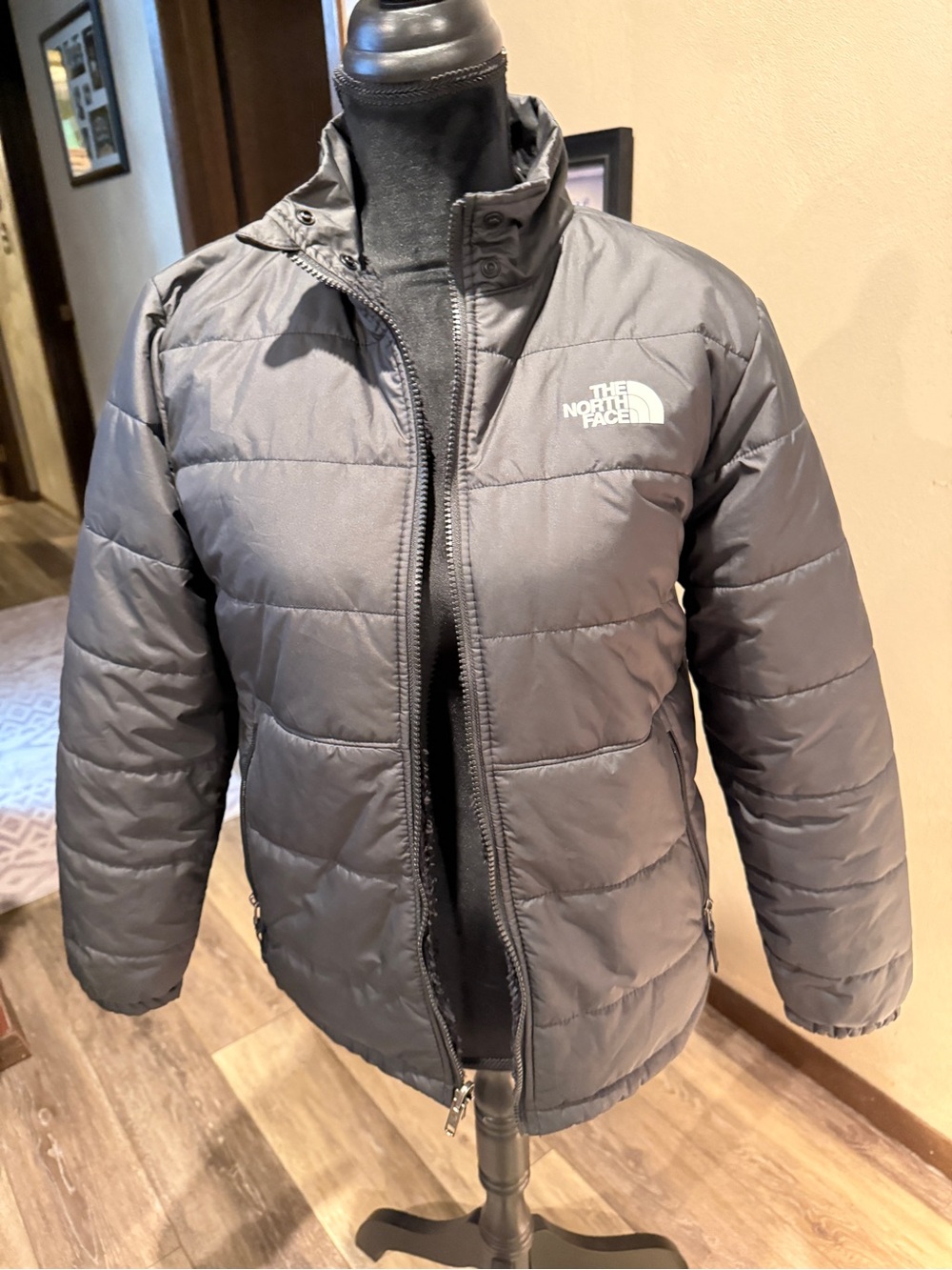 The North Face Kids' Charcoal Grey Puffer Jacket